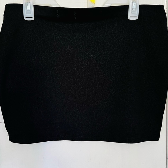Y2k 90’s Vintage Black Mini Skirt Leopard Cheetah Animal Print Stretchy Medium M - Picture 4 of 11